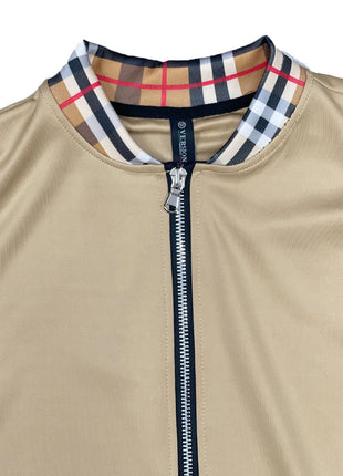 Checkered Detail Track Jacket Set