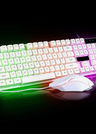 Ninja Dragons White Knight Gaming Keyboard and Mouse Set