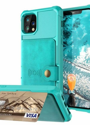 360 Protection Magnetic Leather Wallet Armor Case for iPhone