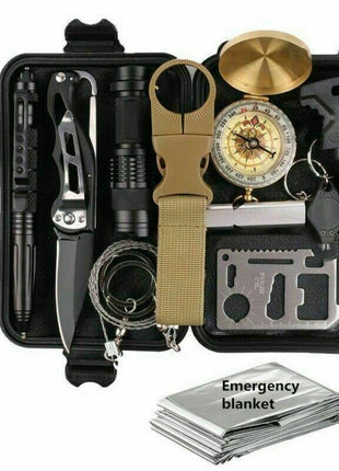 14 in 1 Outdoor Emergency Survival And Safety Gear Kit Camping